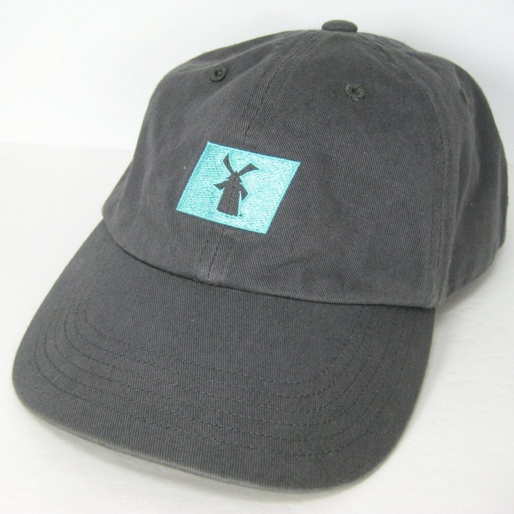Dutch Bros Baseball Cap Hat Gray Blue Windmill Logo Gently Used